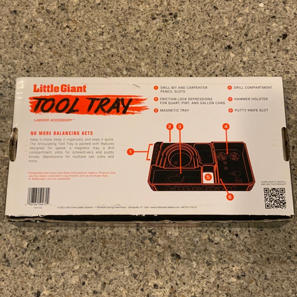 Little Giant Tool Tray - Ladder Accessory - Black and Red - Picture 3 of 12
